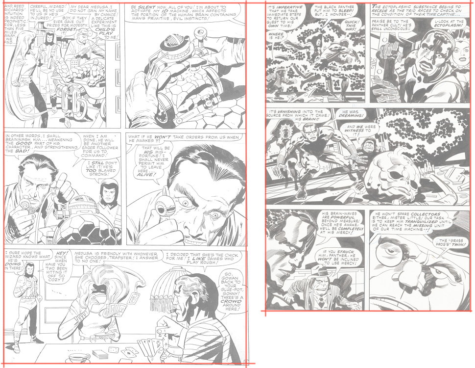 Jack Kirby's art at both sizes